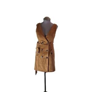 Apricot Size Xs Sleeveless Coat / Dress
